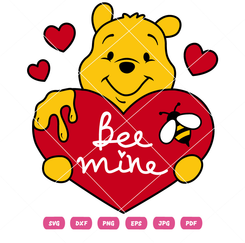 Bee Mine Valentines Day SVG Bee Mine Valentines Vector