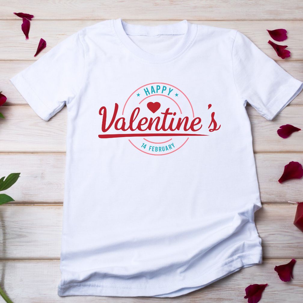 Happy Valentine Day Heart Circle Vector