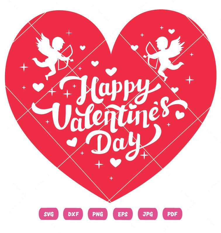 Happy Valentine Day Heart Vector
