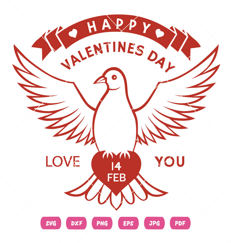 Happy Valentine Day Love You Vector