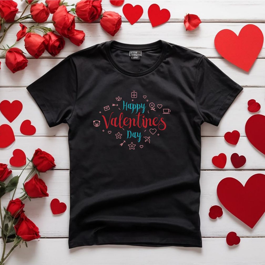 Happy Valentine Day Symbols Vector