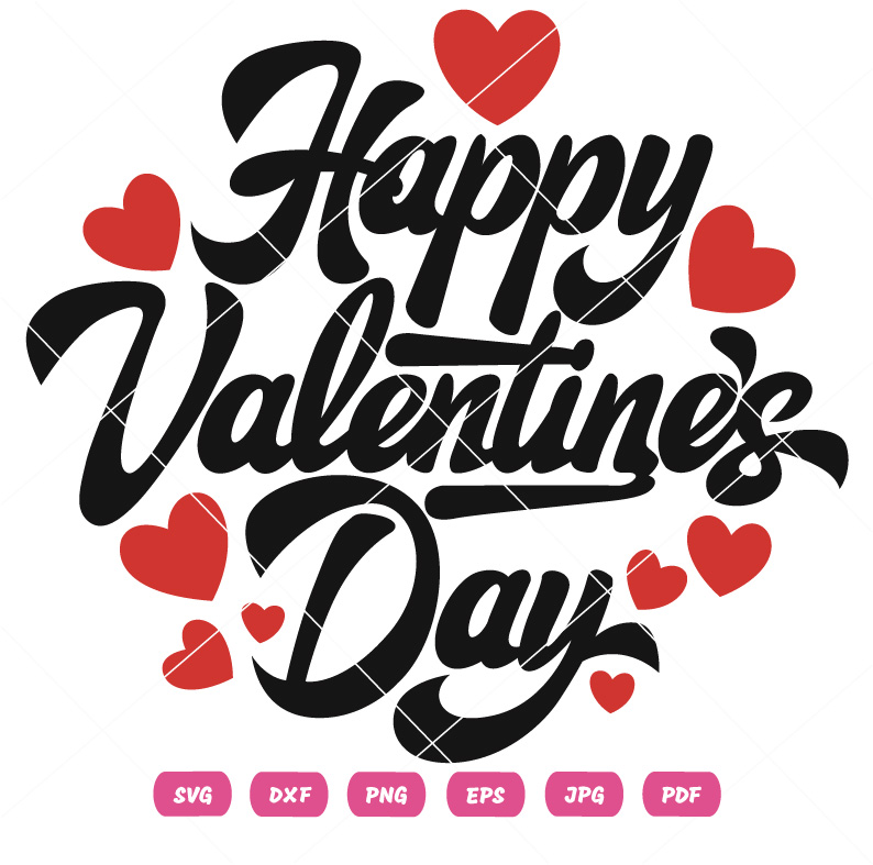 Happy Valentines Day SVG Happy Valentines Day Vector.pdf
