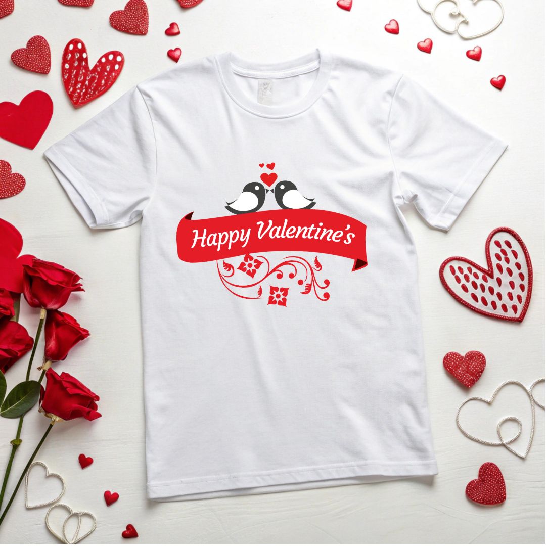 Happy Valentines Swirls Ribbon SVG Valentines Swirls Ribbon Vector