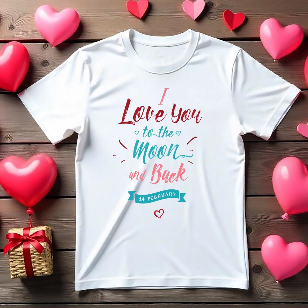I Love You To The Moon And Back 14 Feb Vector