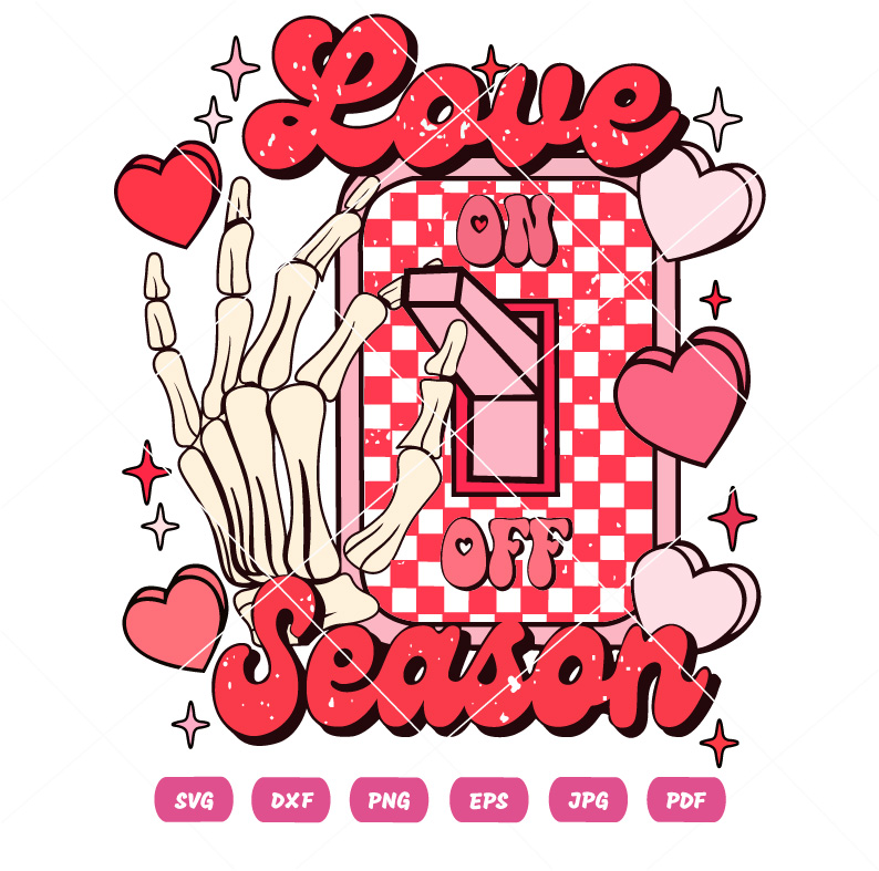 Love Season Valentine Skeleton Hand SVG Love Season Valentine Skeleton Hand Vector