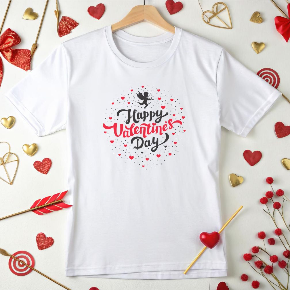 Simple Happy Valentine Day Heart Vector