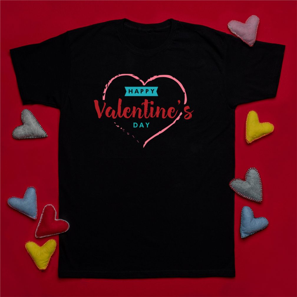 Stylish Happy Valentine Day Heart Vector