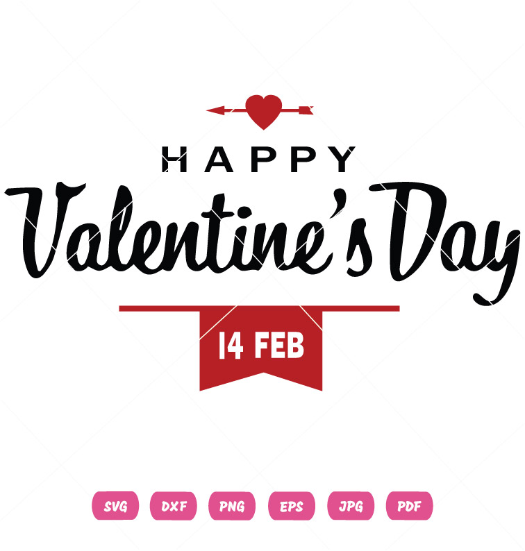 Valentine Day With Heart Vector