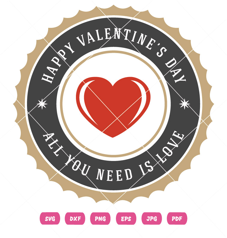All You Need Is Love Valentine Day Vector