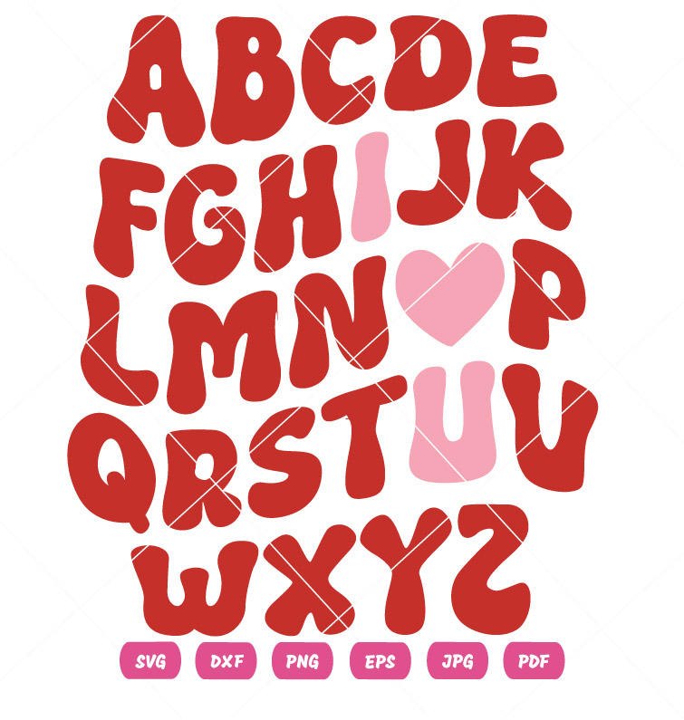 Alphabets Valentine Vector