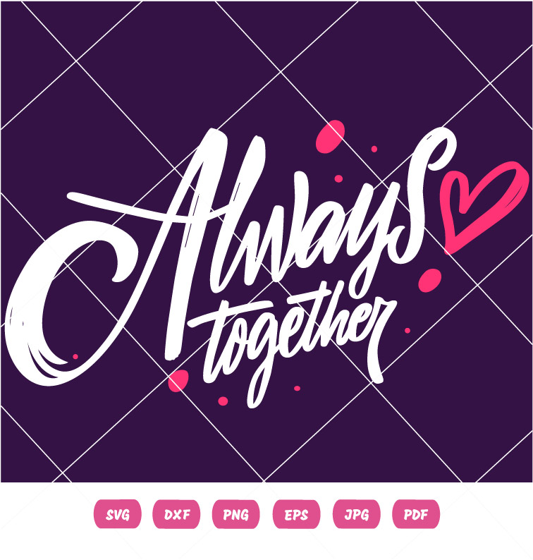 Always Together Valentine Vector