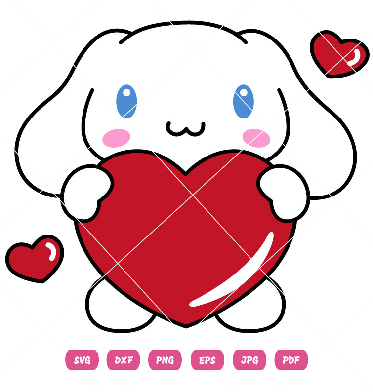 Cinnamoroll Hearts Valentine Vector