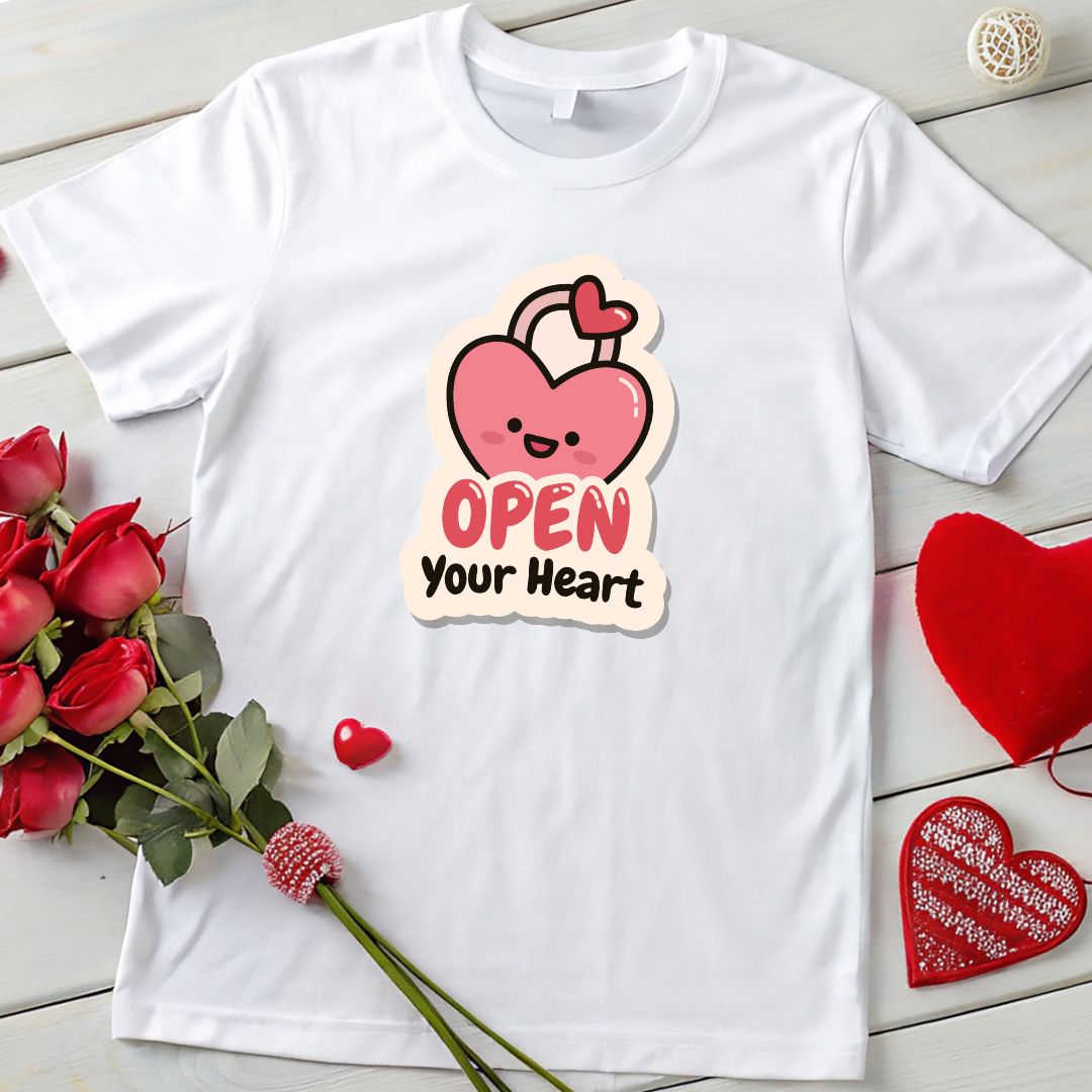 Cute Heart Open Your Heart Valentine's Day Vector