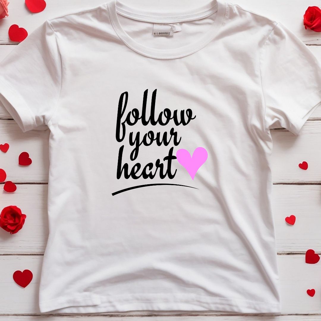 Follow Your Heart SVG Heart Valentine Day Vector