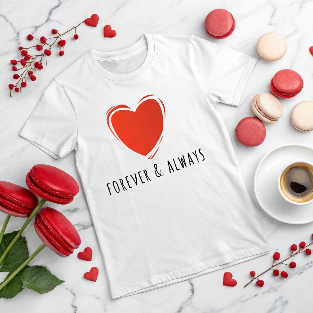 Forever And Heart Valentine Vector