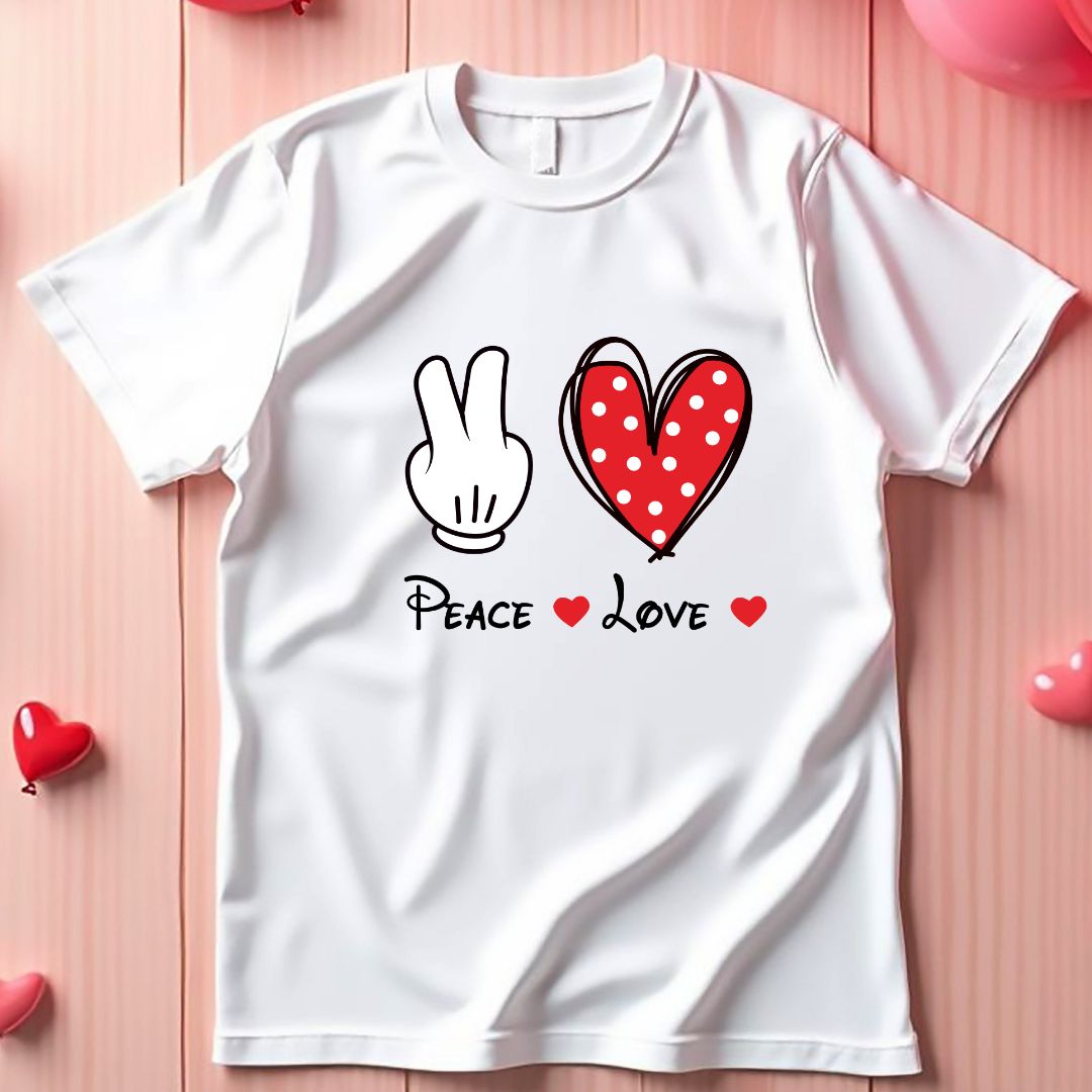 Hand And Heart Peace Love Valentine's Vector