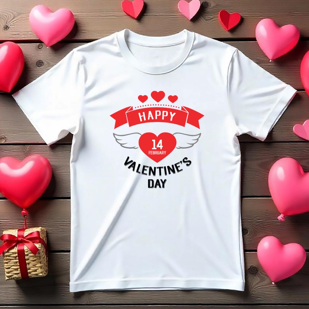 Happy 14 Feb Valentine Day Vector