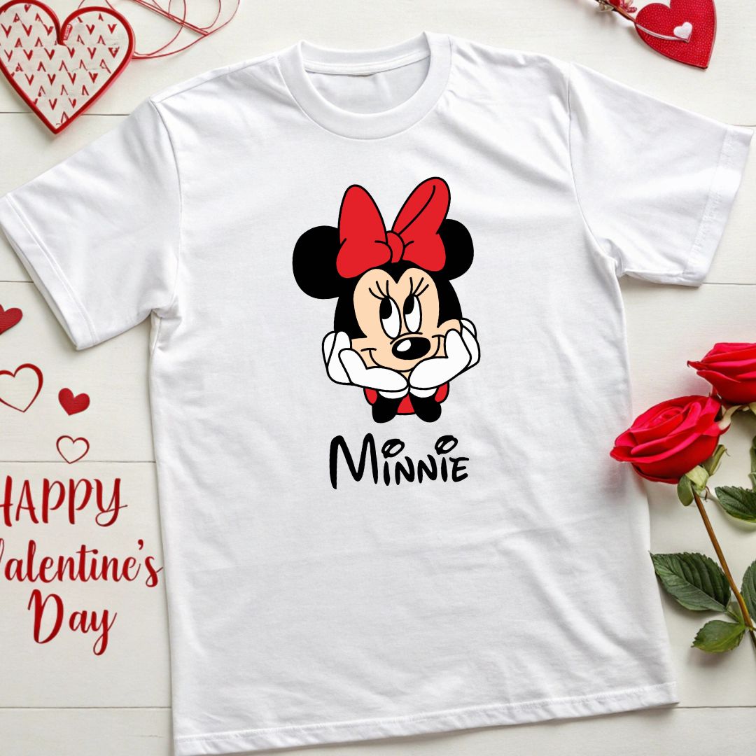 Happy Minnie Face Valentine Vector