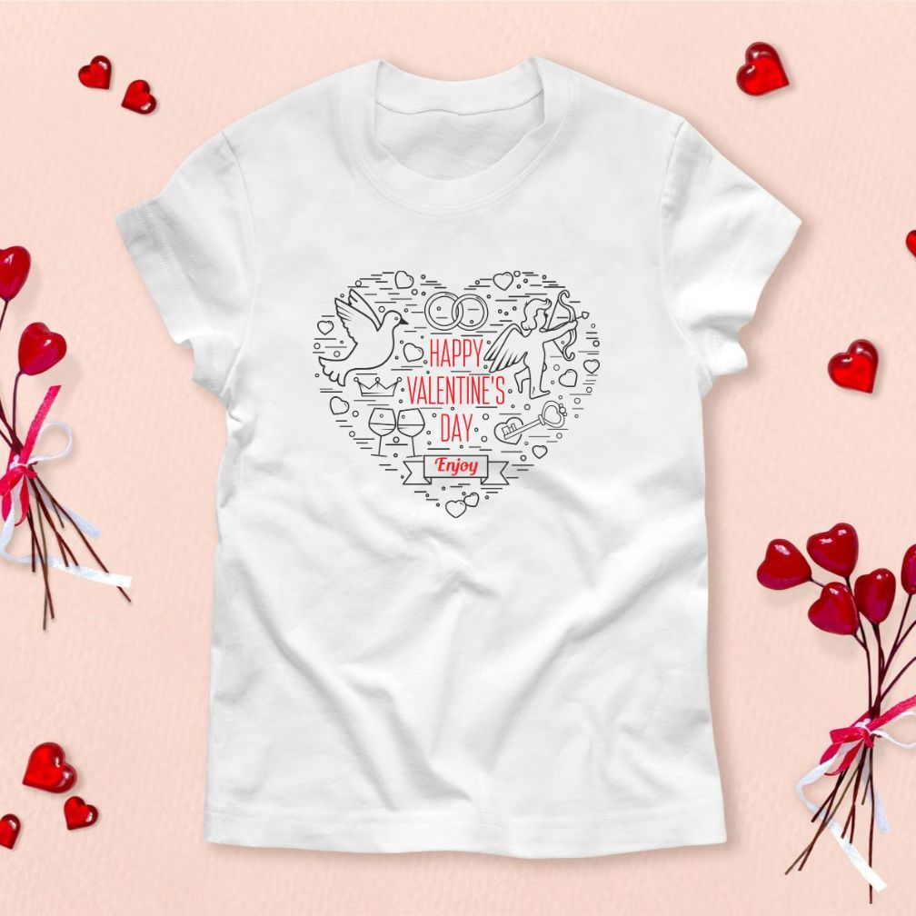 Happy Valentine Day Enjoy Vector