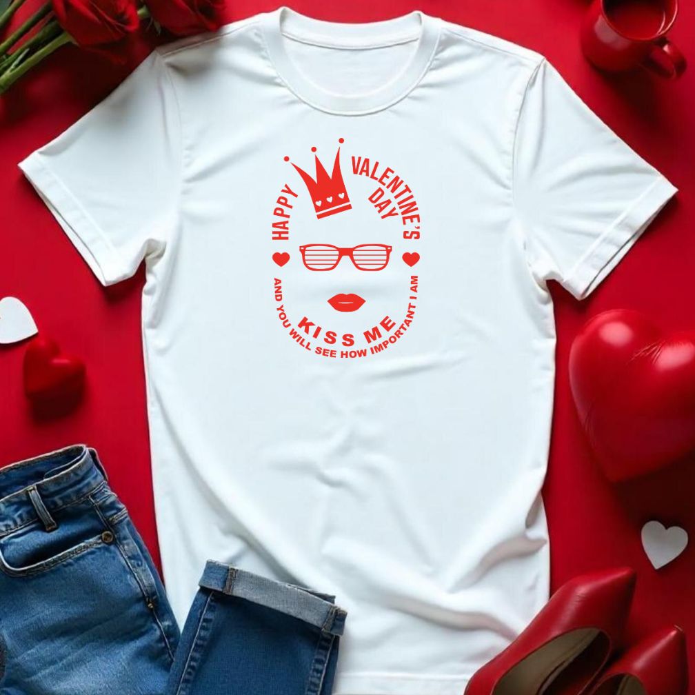 Happy Valentine Day Kiss Me Vector