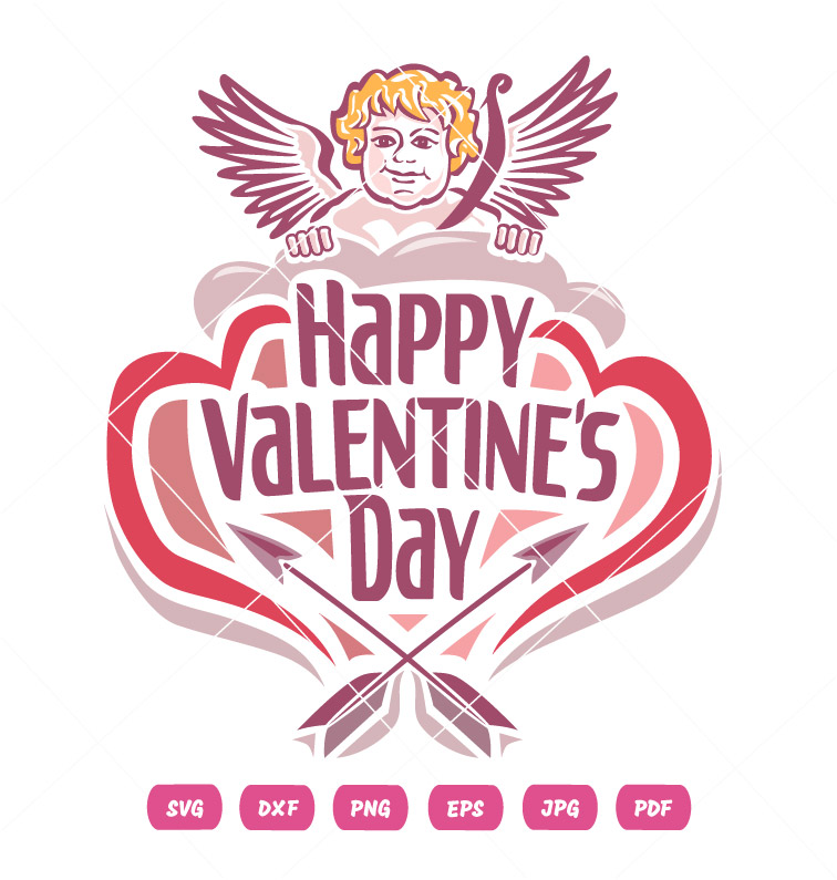 Happy Valentine Day Vector With Character