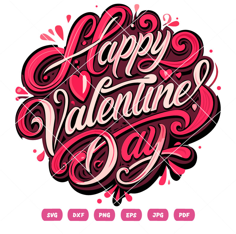 Happy Valentines Day Clipart SVG Happy Valentines Day Vector1280456ghf