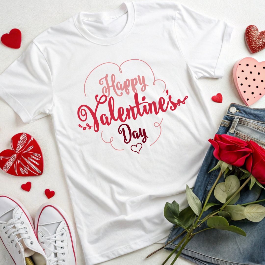 Happy Valentine's Day Heart Vector SVG Happy Vector