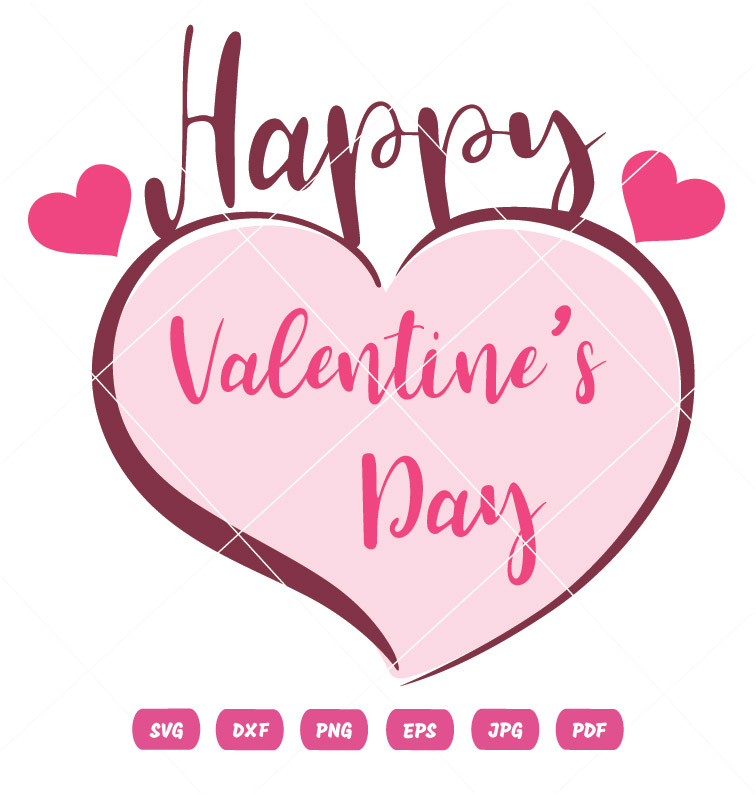 Happy Valentines Day Heart Vector