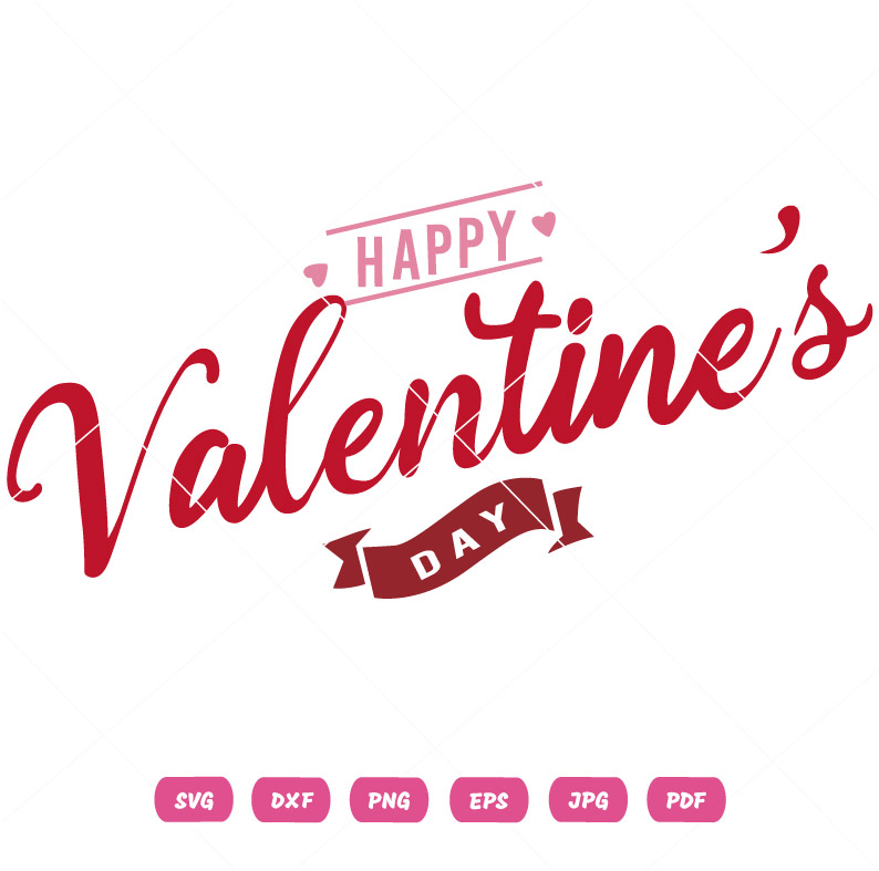 Happy Valentine's Day Ribbon Vector