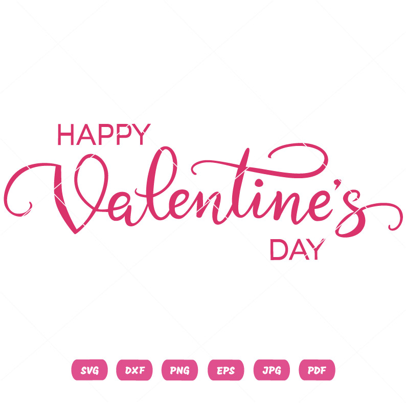 Happy Valentine's Day SVG Happy Valentine's Day Design Vector