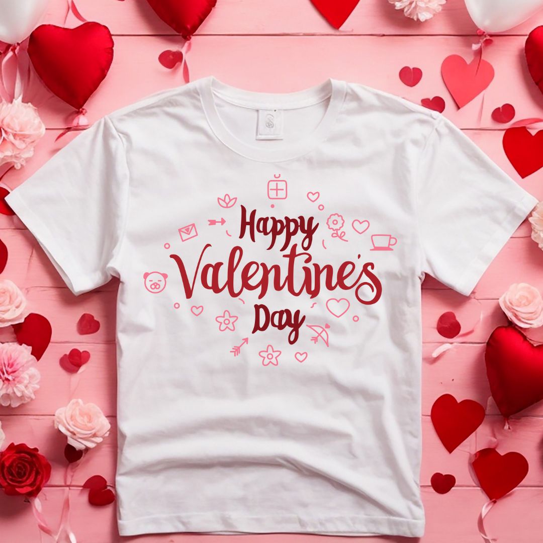 Happy Valentine's Day Vector Heart SVG Vector