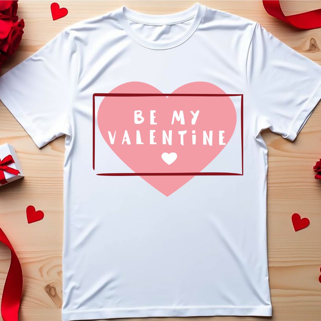 Heart Frame Be My Valentine SVG Happy Valentine's Day Vector