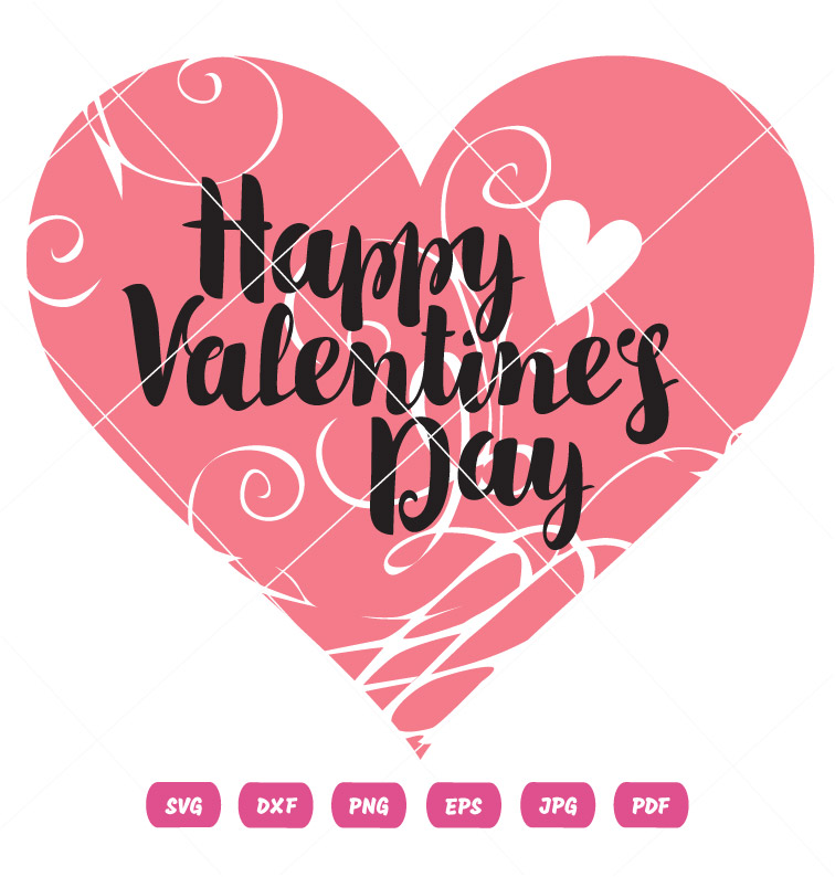Heart Happy Valentine Day Vector