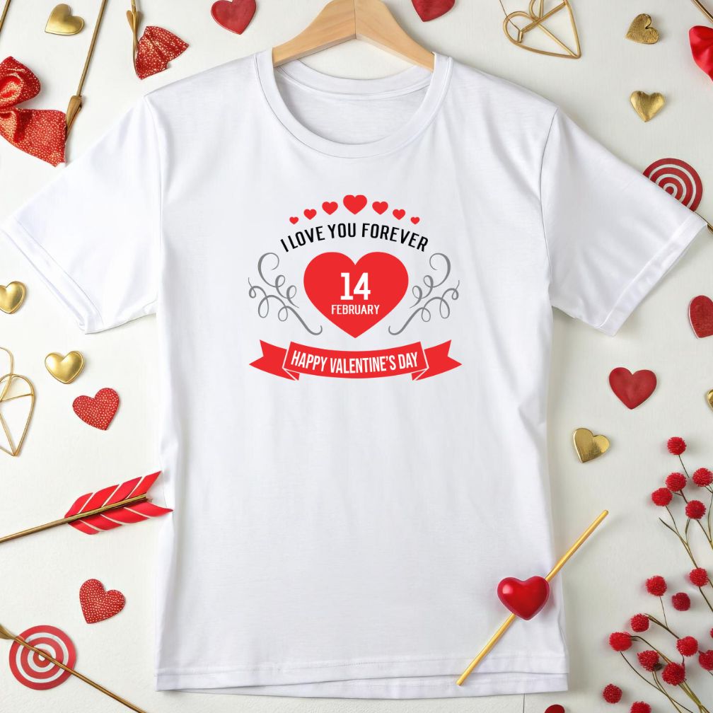 I Love You Forever Valentine Vector