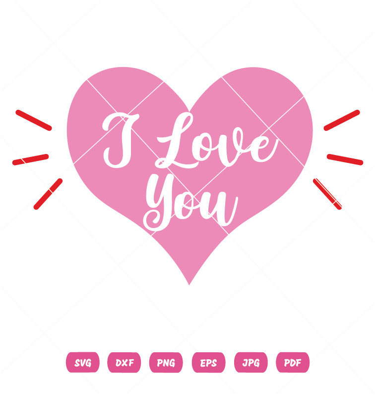 I Love You Valentine Vector