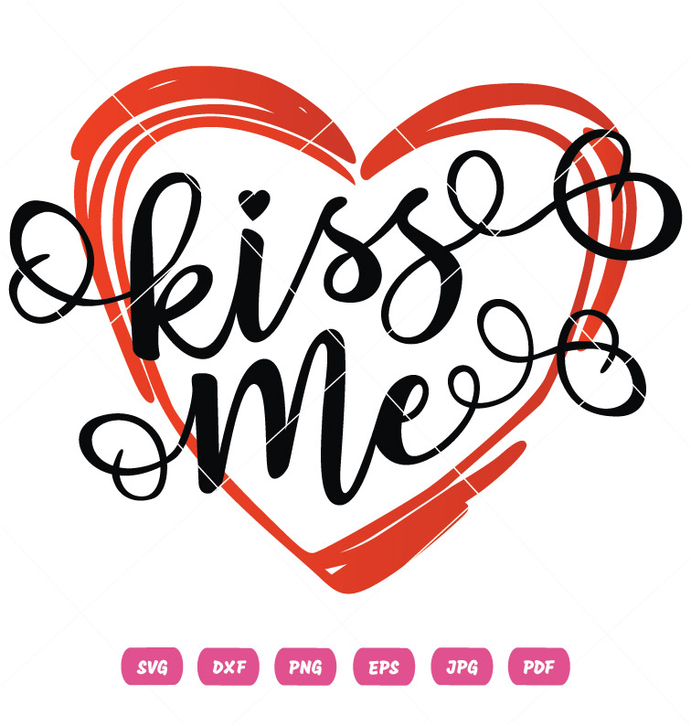 Kiss Me Valentine Vector