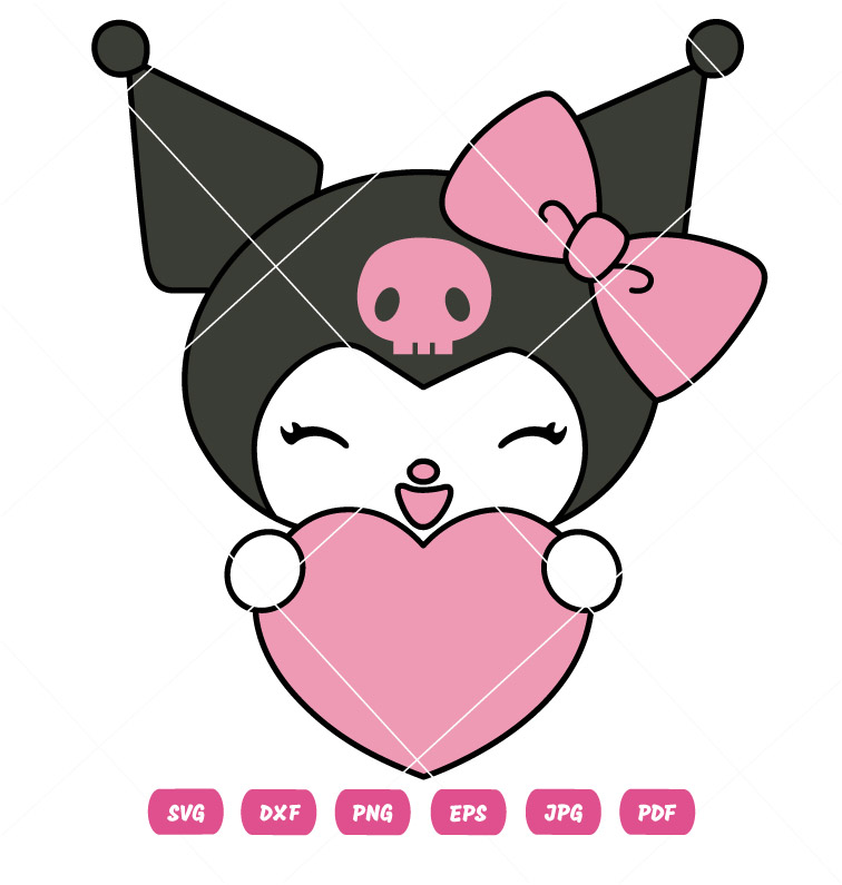 Kuromi Heart Love Valentine Vector