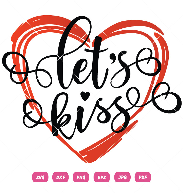 Lets Kiss Valentine Vector
