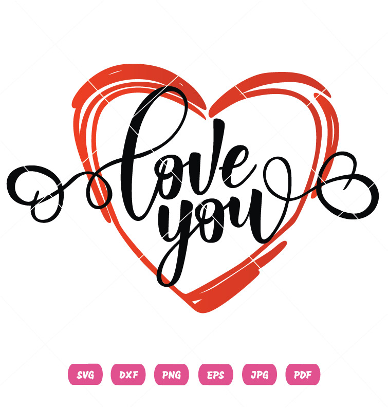 Love You Valentine Vector