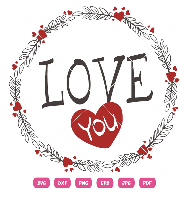 Love You Valentine Vector