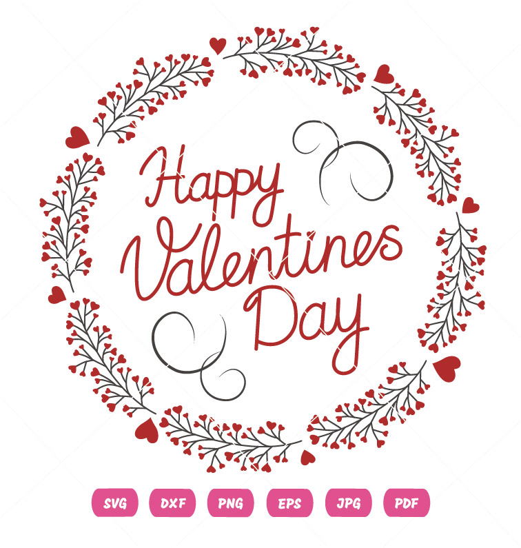 Royalty Flower Happy Valentine Day Vector