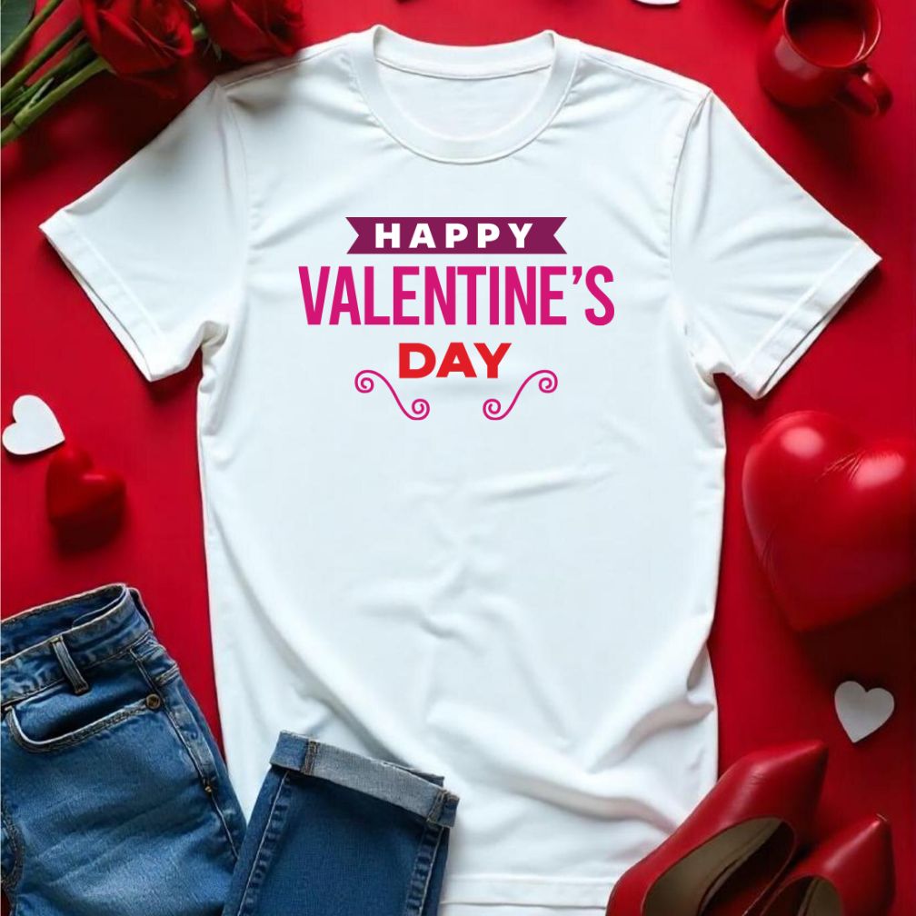 Simple Happy Heart Valentine Day Vector