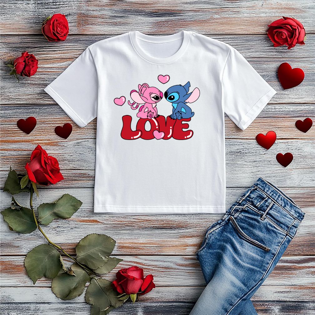 Stitch Angel Valentine Vector