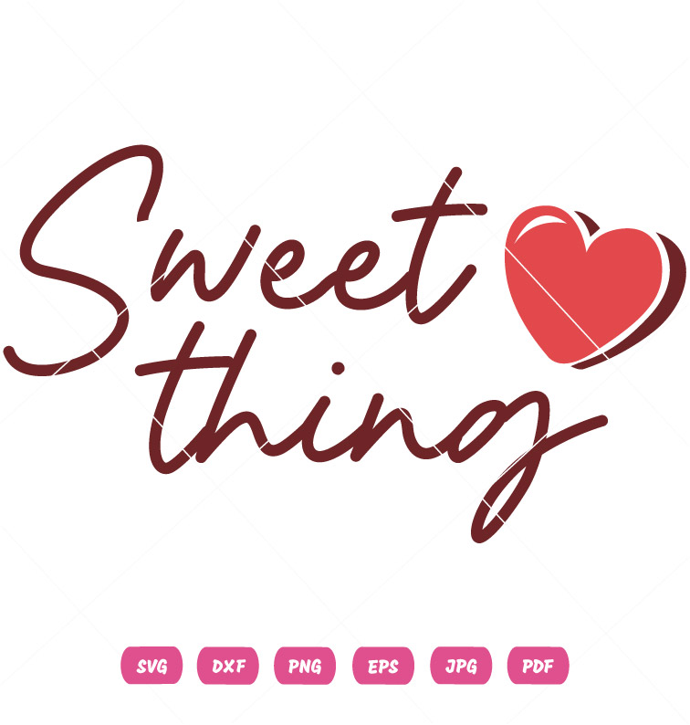 Sweet Thing Heart Valentine Vector