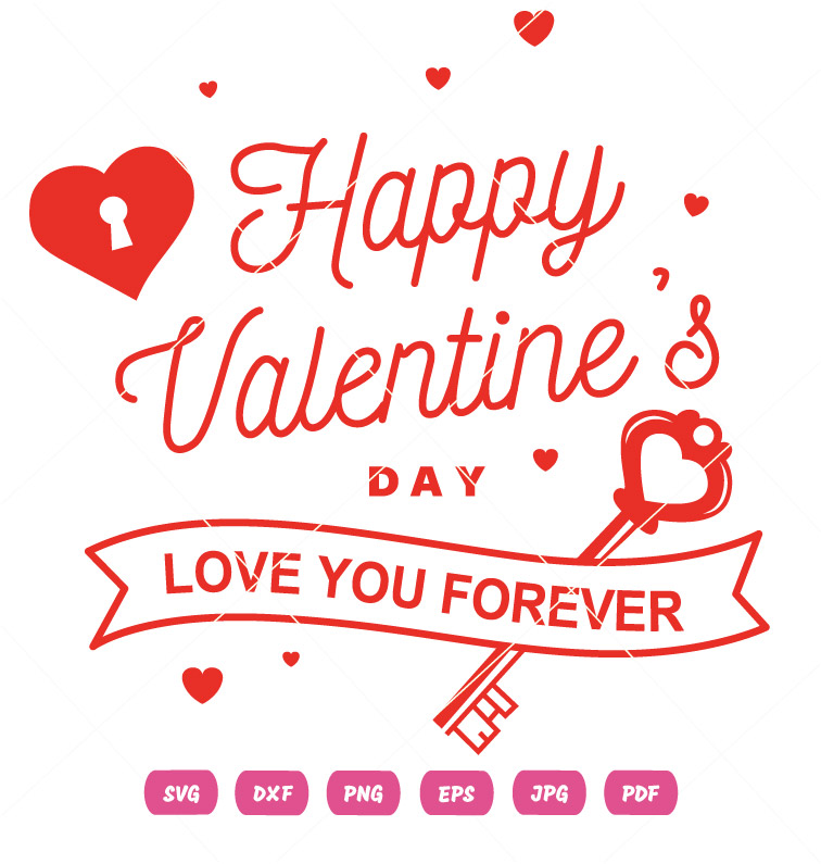 Valentine Day Love You Forever Vector