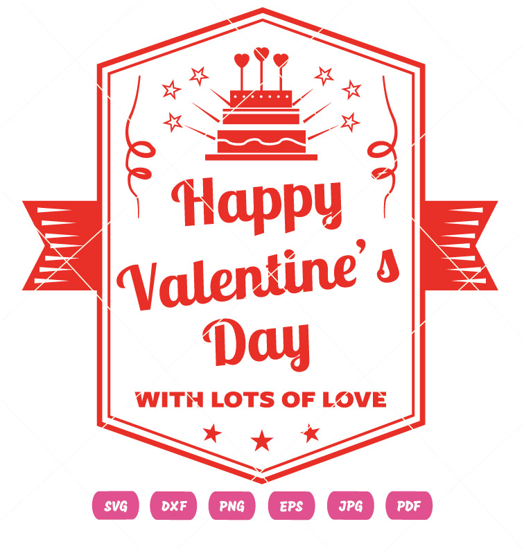Valentine Day With Lots Of Love Vector