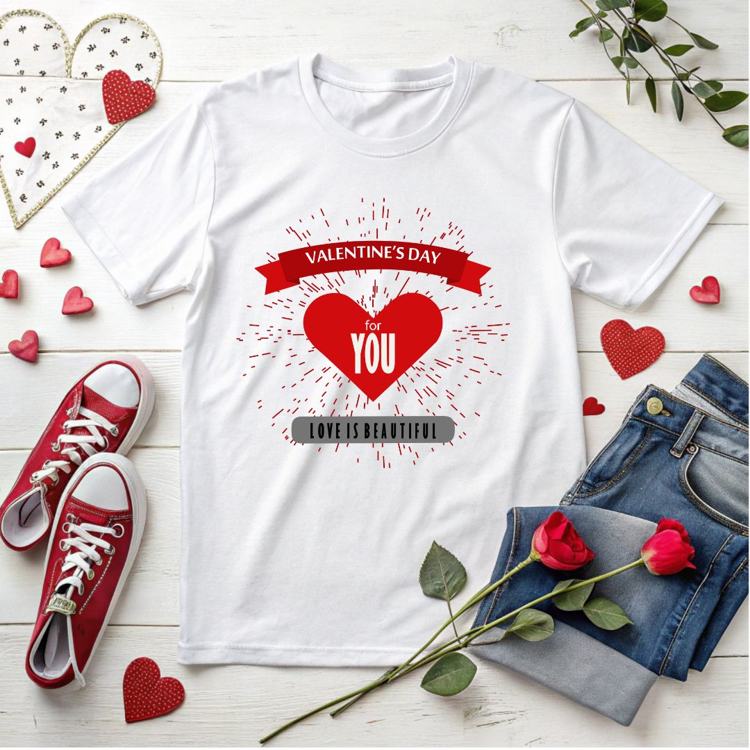Valentines Day For You Love Is Beautiful Vector