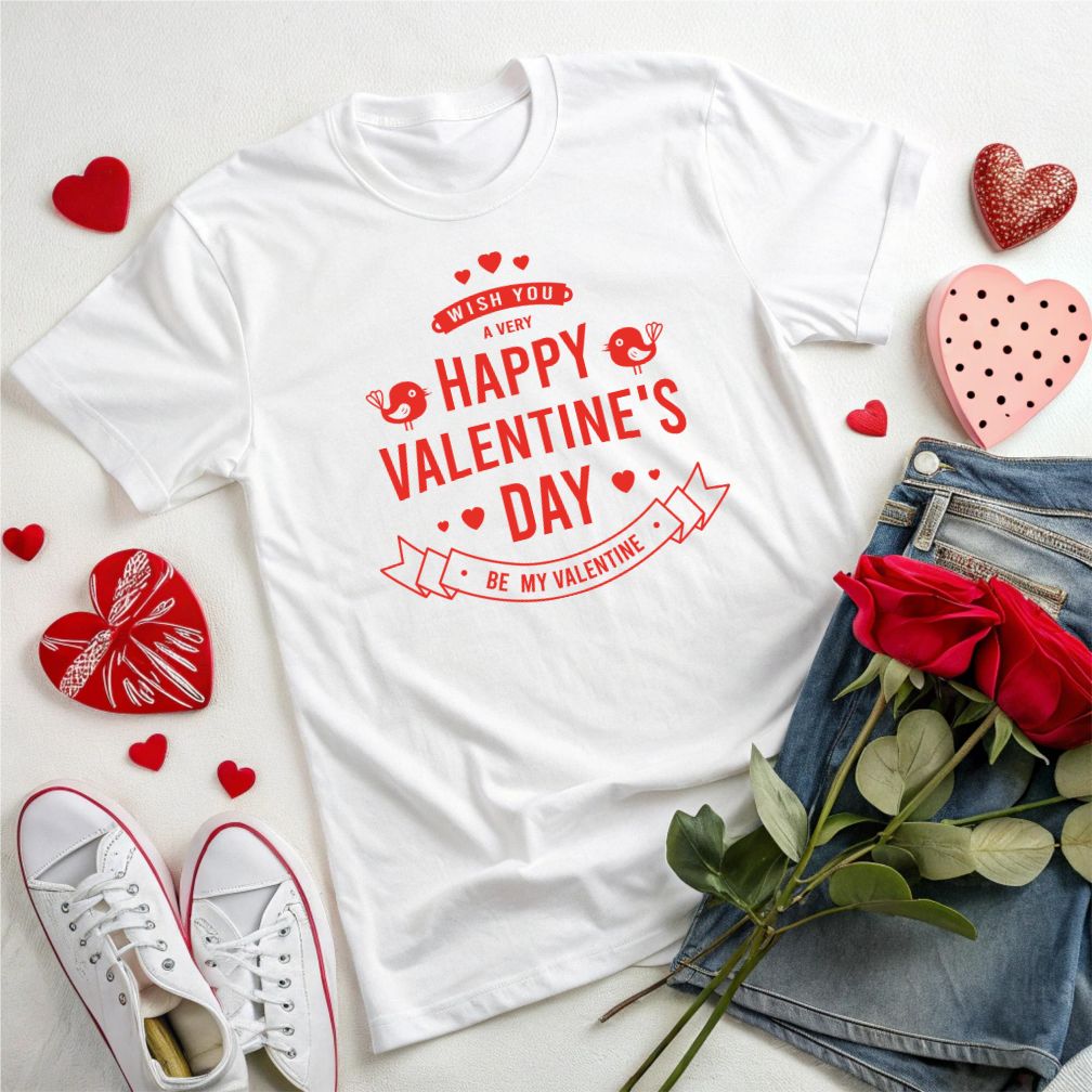 Wish You A Very Happy Valentine Day Vector