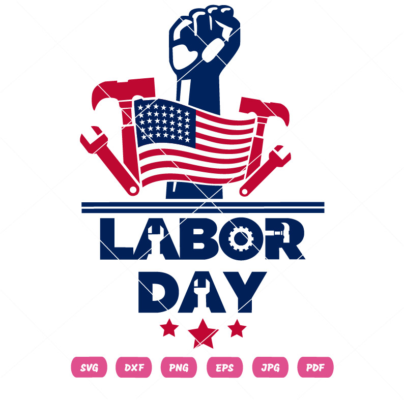 American Hand Happy Labor Day SVG American Hand Happy Labor Day Vector