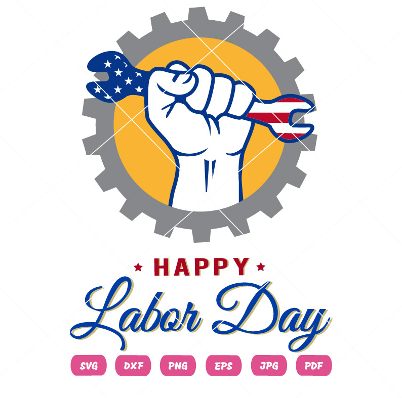 American Happy Labor Day SVG Strong Labor Vector